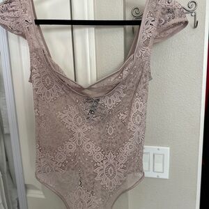 Victoria's Secret Floral Lace Bodysuit New!
